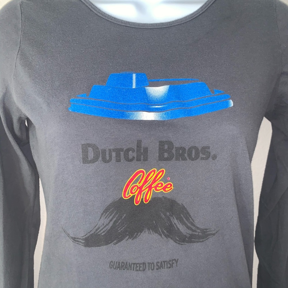 Dutch Bros American Apparel Mustache Long Sleeve M